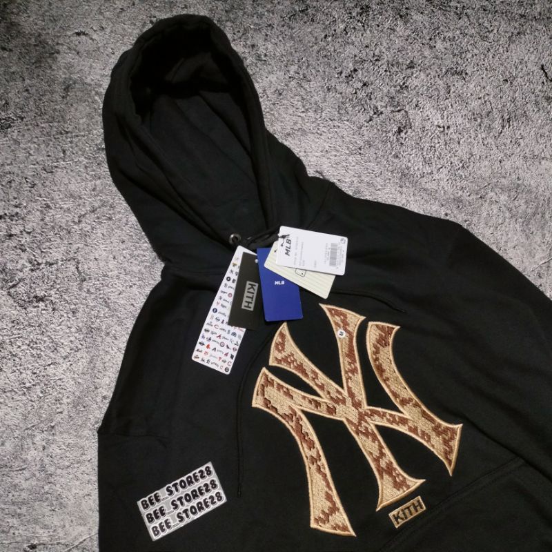 SWEATER HOODIE NY MBL YANKEES X KITH FULL BORDIR AUTHENTIC PREMIUM