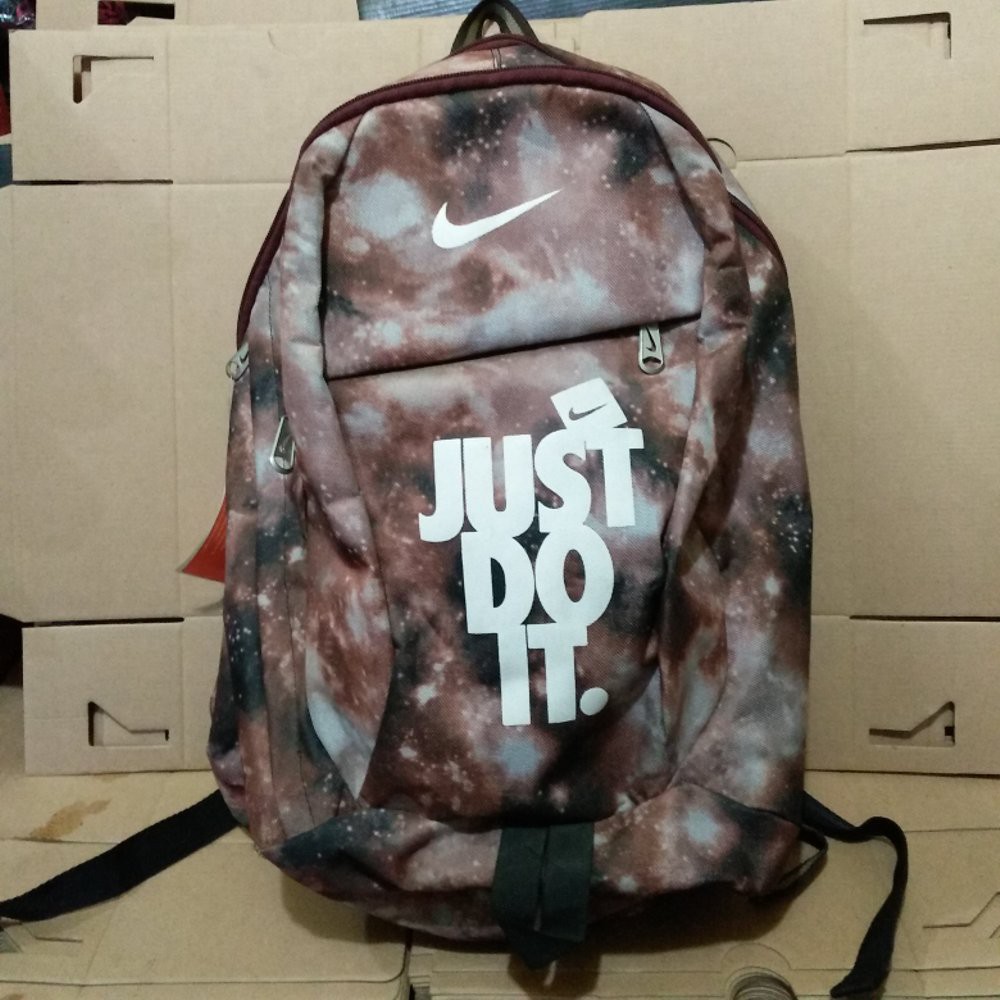 Tas punggung ransel nike just do it plus raincover,  grade ori' tas gaul