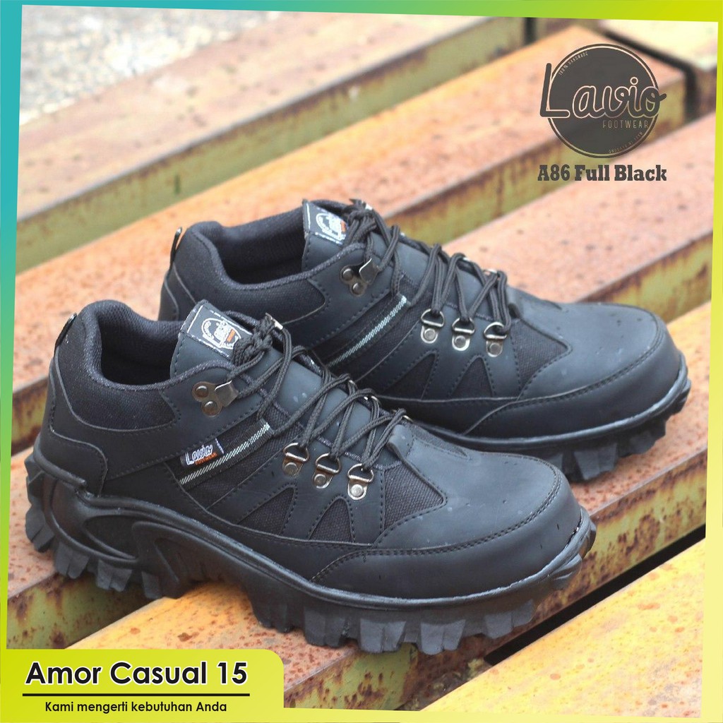 Sepatu Septi Pria Ujung Besi Pendek Murah Original Lavio A86 Kerja Proyek Lapangan | Sefty Shoes Ori
