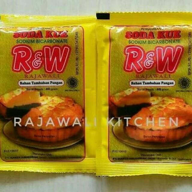 

Baking Soda Kue RAJAWALI R&W 40gr - Bahan Pengembang Kue