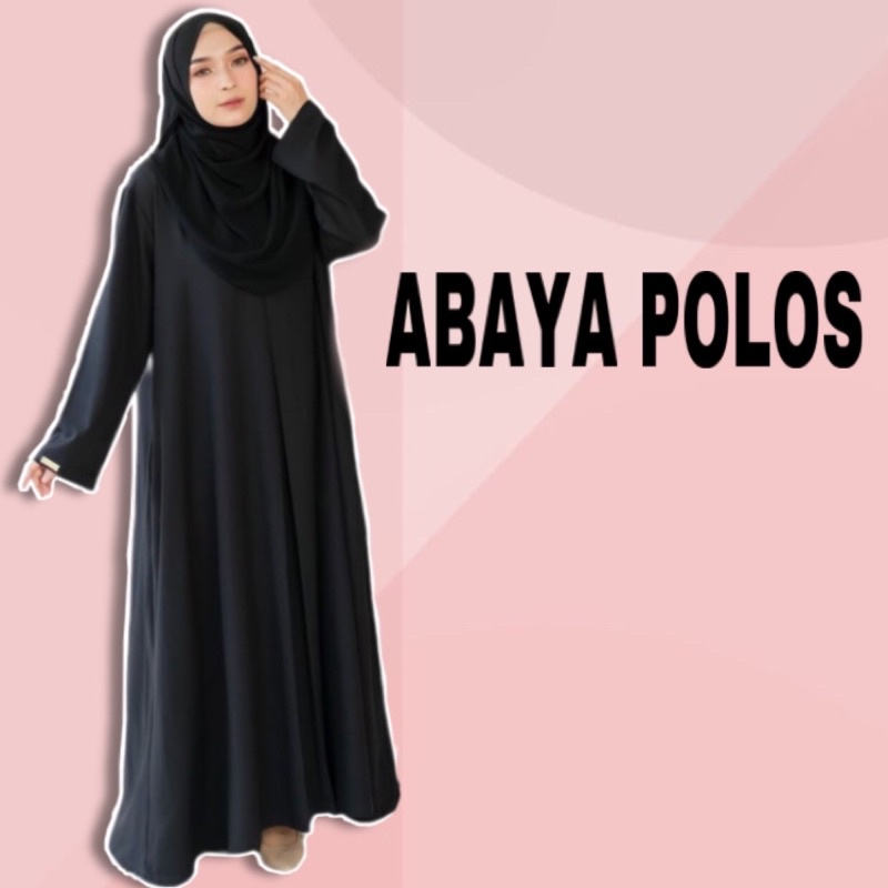 Abaya Hitam Gamis Syari Kaftan Polos Jetblack