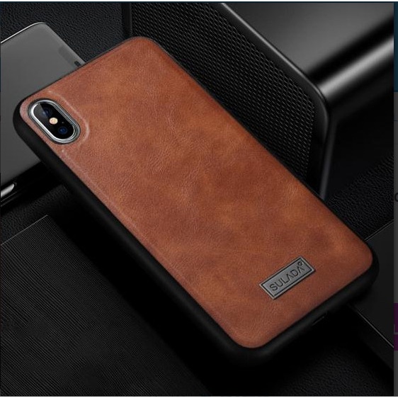 iPhone XS Max Sulada Leather Protective Case Soft Case