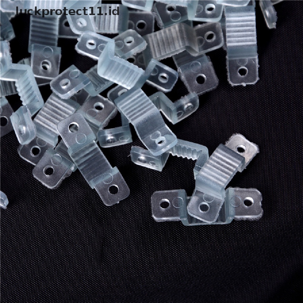 //HG&amp;ID// 100pcs 10mm LED Fixing Silicon Mounting Clips LED Strip Light Connector Clips .