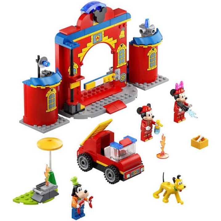 ori original lego 10776 mickey n &amp; and friends minnie fire truck station walt disney set play pack mainan anak cowok cewek bayi balita batita toddler toy toys gift hado hadiah ultah boy girl kids balok blok block brick bricks blocks montessori edu fun