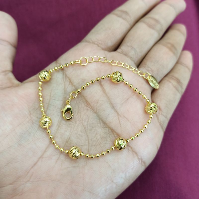 GELANG BIJI LADA KUNING GELANG YAXIYA GELANG RANTAI GELANG ANTI KARAT GELANG GOLD