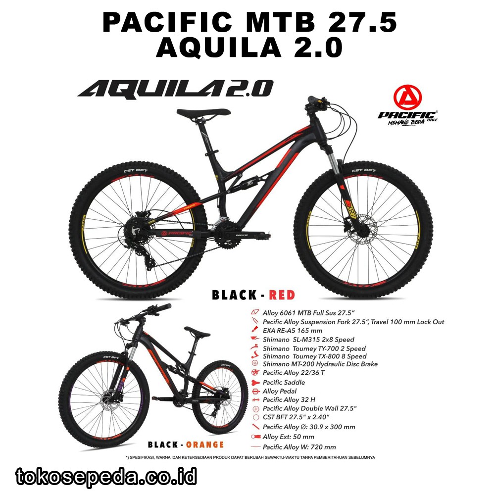 Mutiara Sepeda - SEPEDA MTB 27.5 PACIFIC AQUILA 2.0 ALLOY FL