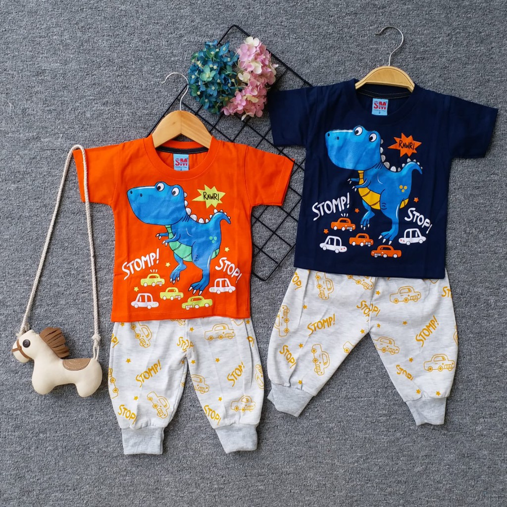 Setelan Baju Baby - Stelan Baju Bayi Laki Laki – Baju Bayi Cowok Usia 3 Bulan – 4 Tahun