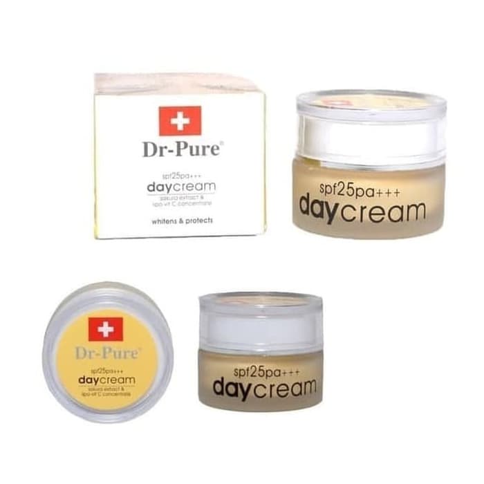 [ORI] Krim Siang Wajah Sunscreen Sunblock Melindungi Kulit dari Sinar UVA &amp; UVB dengan  SPF25PA+++ l Dr Pure Day Cream Original BPOM