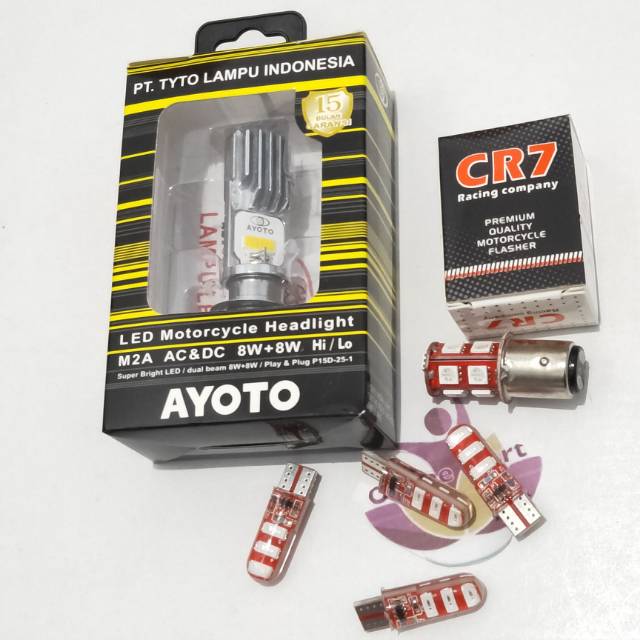 Bohlam Lampu LED Atyto GARANSi full set variasi beat Mio Scoopy Fino Supra Vega dll