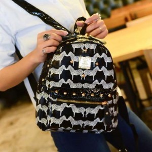 Tas Ransel Korea Zebra Black & White Berkualitas