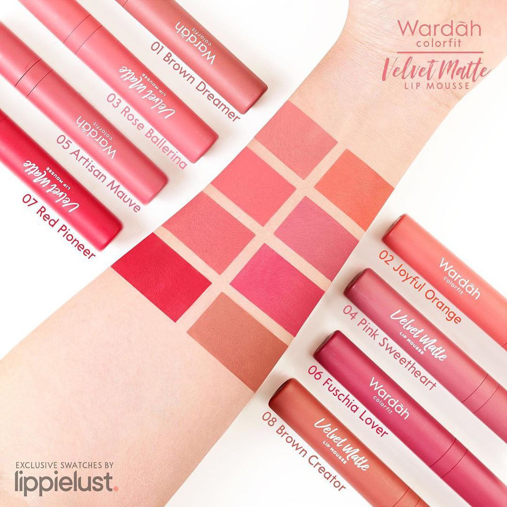 Skinhouseid Wardah Colorfit Lip Cream Paint Velvet Lipstik Mousse Pewarna Bibir Tahan Lama Longlasting Transferproof