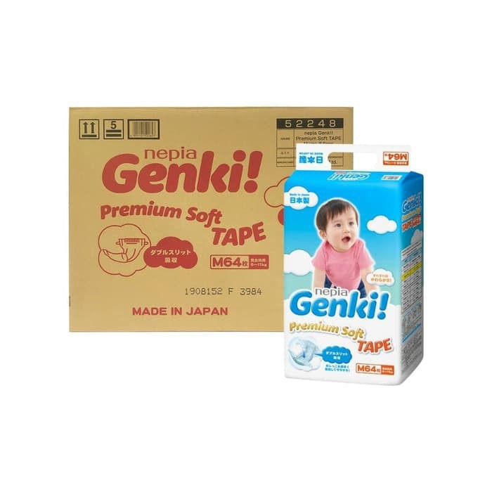 NEPIA GENKI M ISI 64 / 1 DUS ISI 4 PACK / 1 KARTON