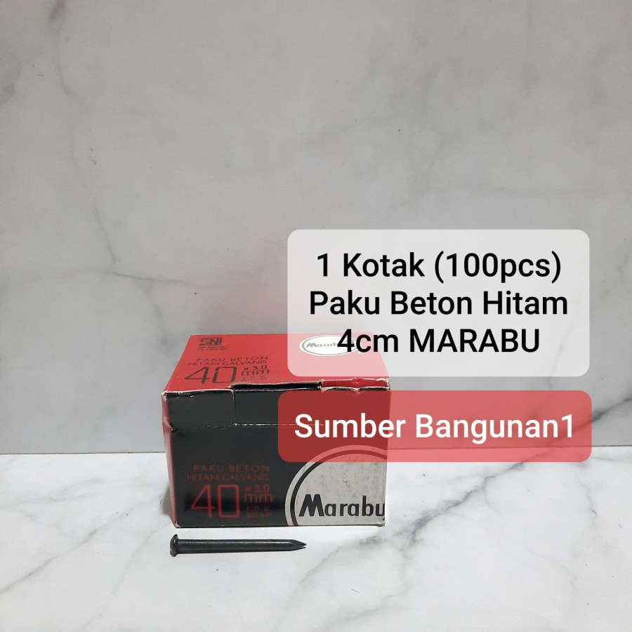 Paku beton hitam 4cm marabu paku tembok