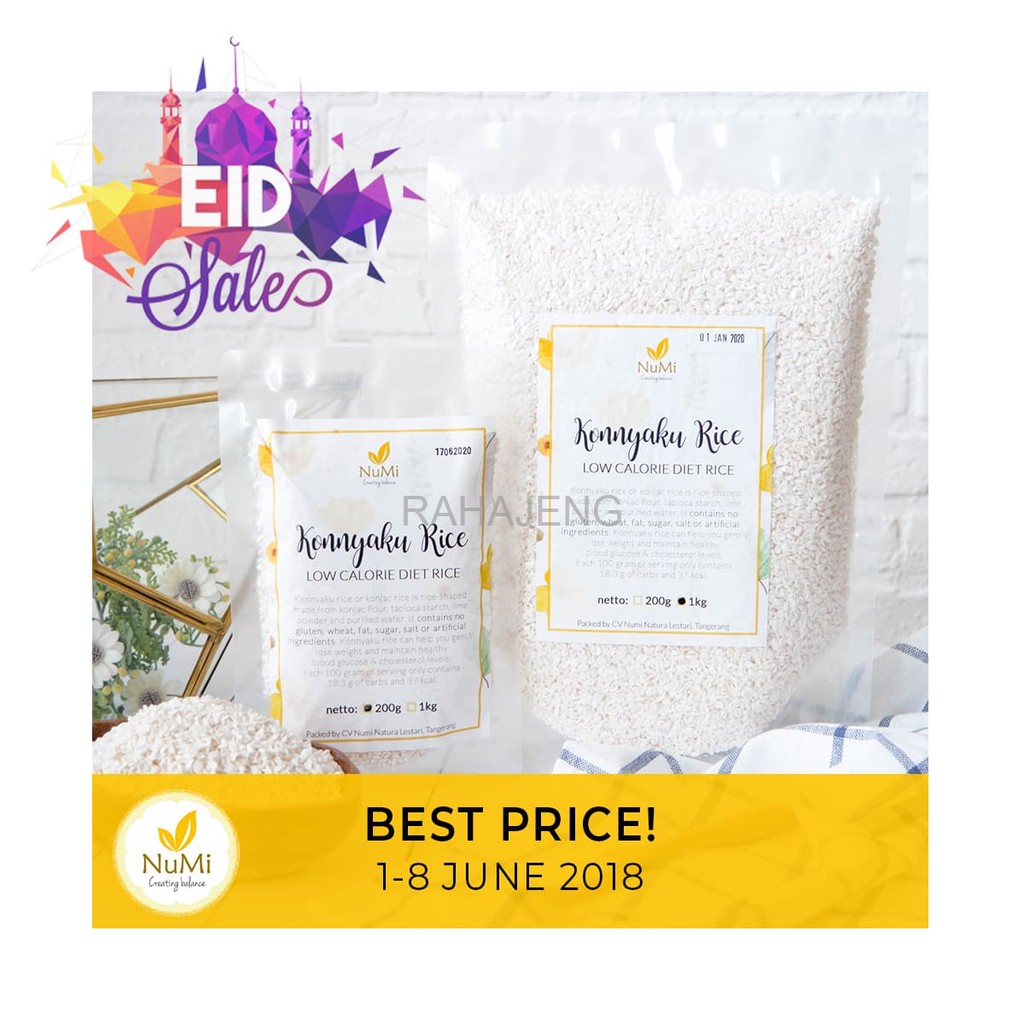 

Shirataki Rice Low Carb - Beras Konnyaku - Beras Diet Konyaku 200g