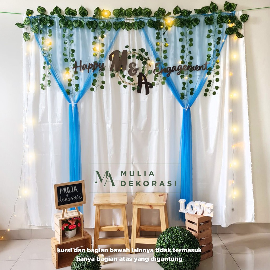 Dekorasi Backdrop Lamaran Nikahan Aqiqah Background Bekdrop Paket Mulia L