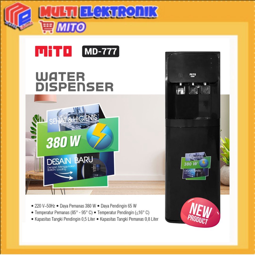 MITO New Water Dispenser / Dispenser Air Minum Galon Bawah IC Cooling / MD-777