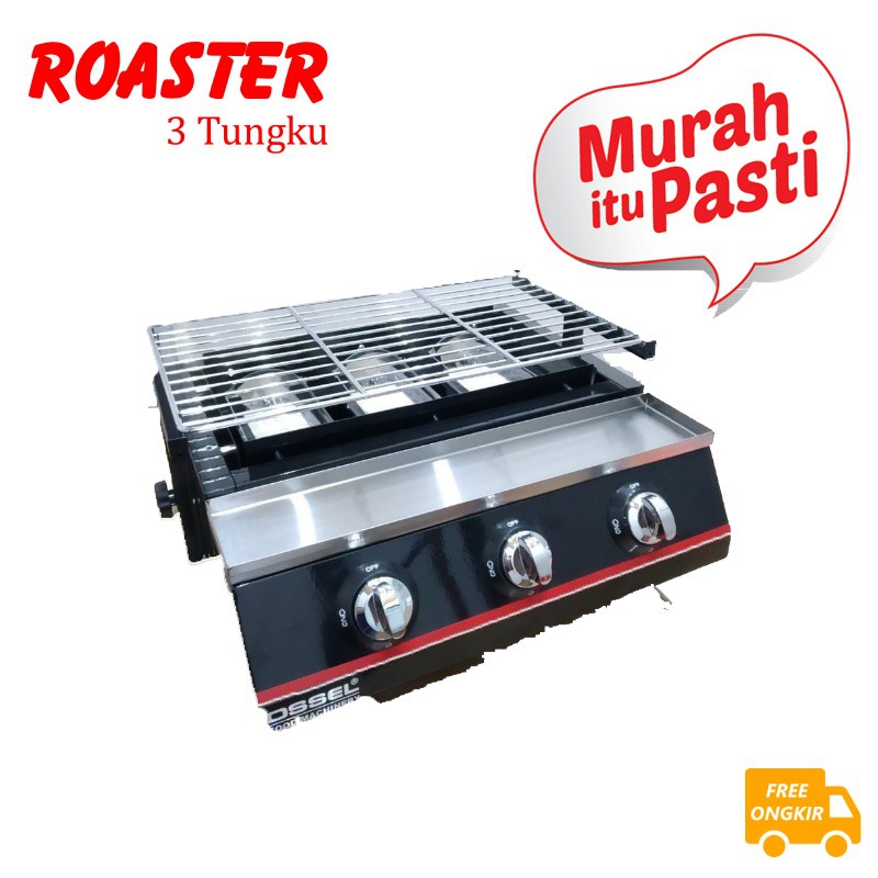 TERLARISS  ROASTER 3 Tungku PEMANGGANG SOSIS 3 Tungku