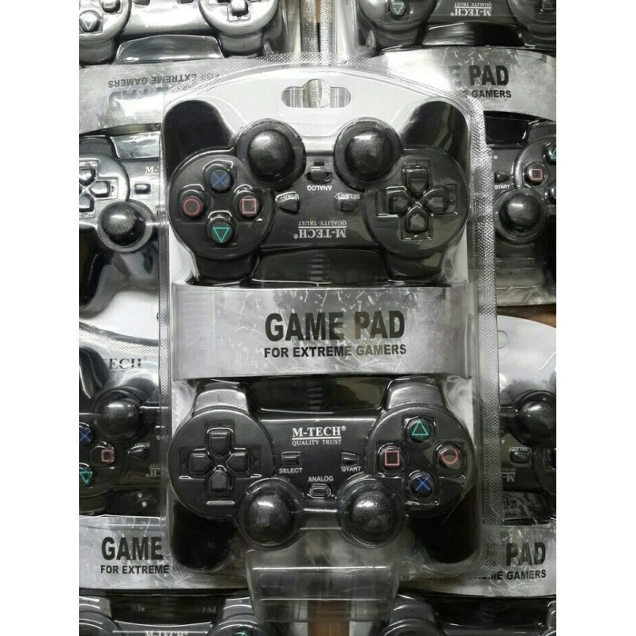 Stik PC / Gamepad USB Double Hitam Joystick PC Getar Kualitas Super