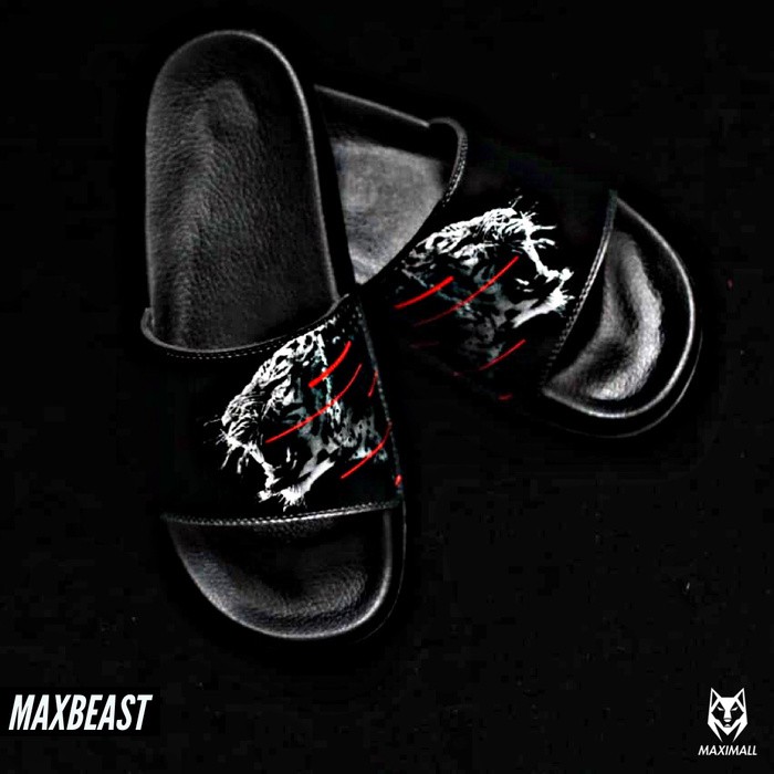 Order Langsung Sendal Pria MaxBeast Tiger - Hitam, 40 Terlaris