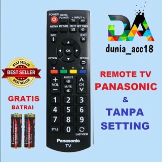 Remot Remote TV Panasonic LCD LED Original Pabrik Panasonik Hitam/ Tabung/MSS27
