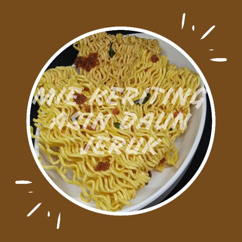 

MIE KERITING ASIN DAUN JERUK / MIE KREMES ASIN DAUN JERUK