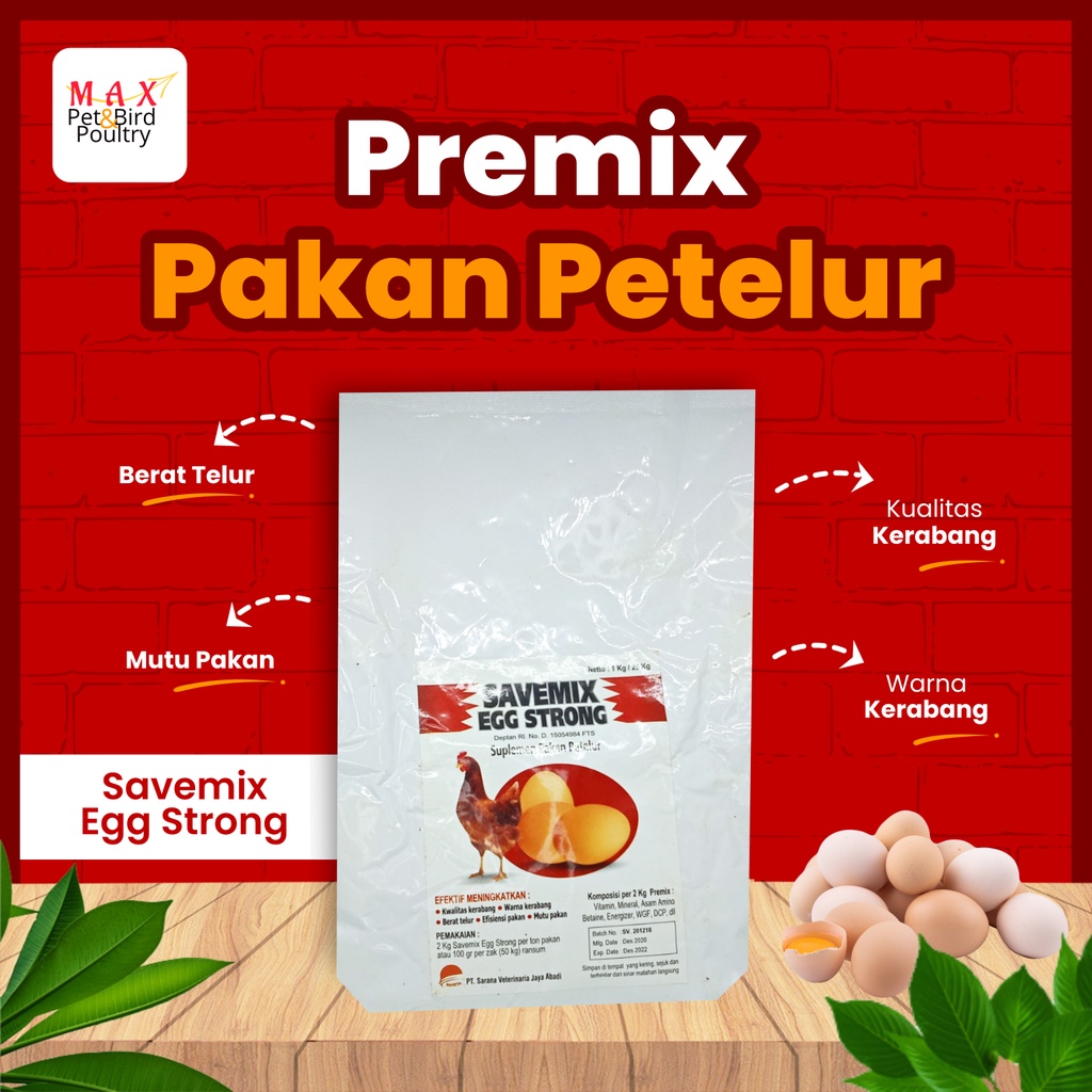 Premix Pakan AYAM PETELUR Egg Strong 1 Kg - premix ayam petelur - campuran pakan ayam - vitamin ayam petelur - pakan ayam petelur