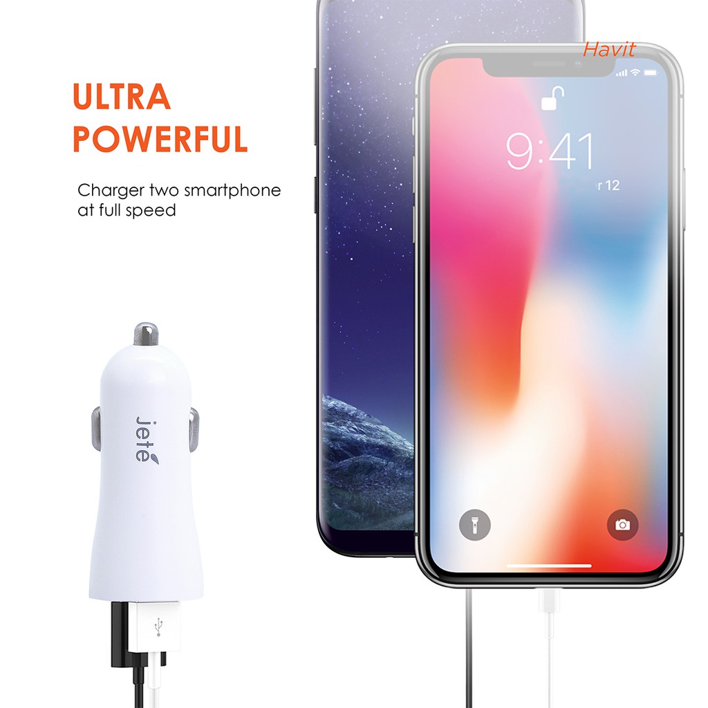 Car Charger JETE J2 Original Garansi 1 Tahun