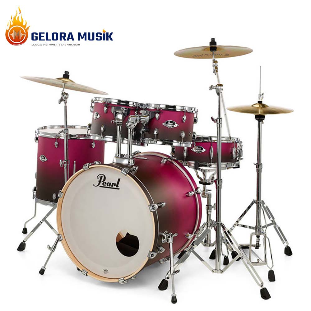 Drum Set Pearl  Export Laquer EXL EXL725SP/C Raspberry Sunset