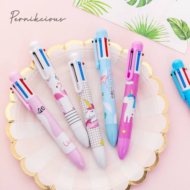 

Pernikcious Pulpen Karakter 6 Warna Unicorn Flamingo Lucu Unik Pena Karakter