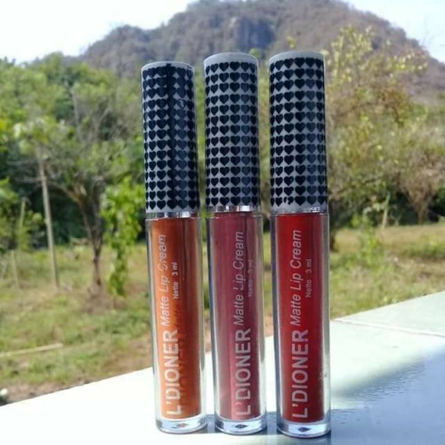 L'DIONER LIPMATTE 3 ML (SHADE AYARESH/RED) - LIPCREAM AWET - LIPSTIK ANTI LUNTUR