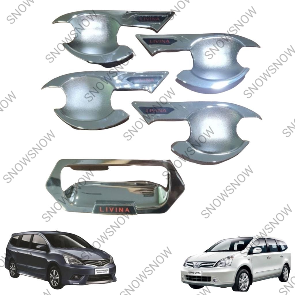 Paket Outer Handle Cover Nissan Grand Livina Hitam Chrome