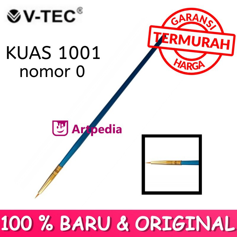 

Kuas Vtec 1001 Nomor 0 / Kuas Lukis / Kuas Cat air cat akrilik - Satuan