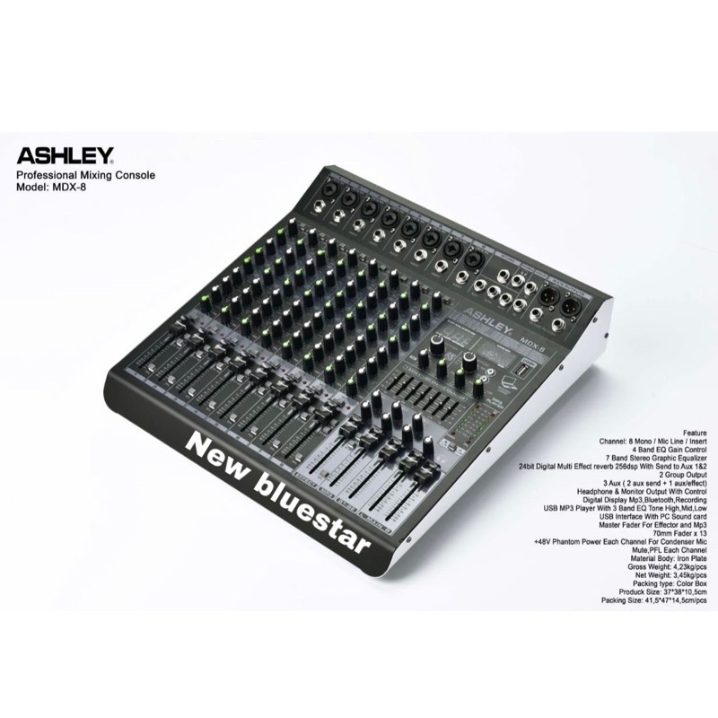 Mixer Audio ashley mdx8 original ashley