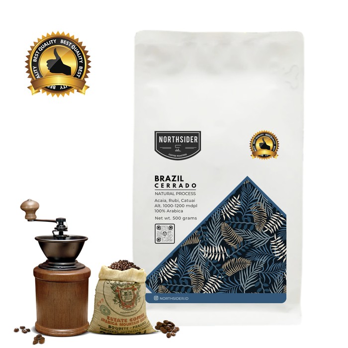 

BIJI KOPI ARABIKA BRAZIL CERRADO NATURAL 500GR NORTHSIDER COFFEE