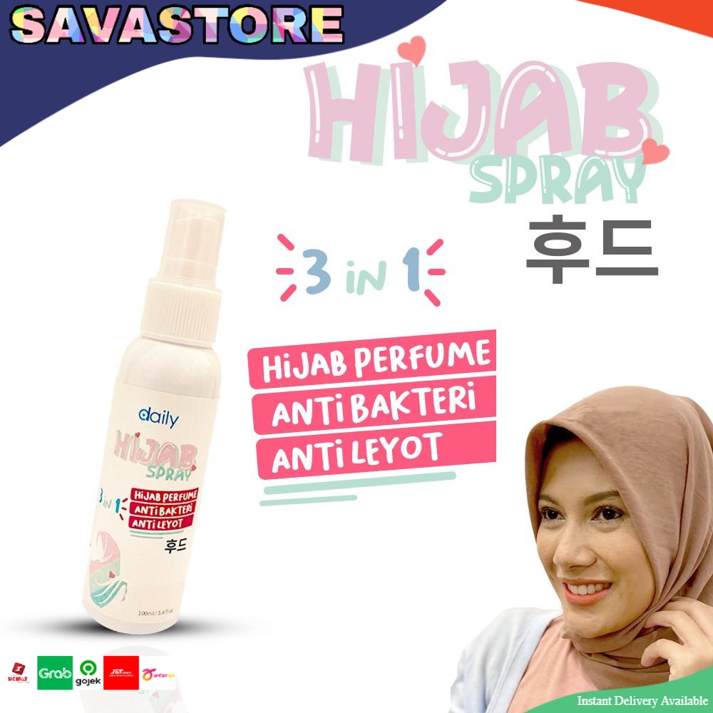 Daily Hijab Spray Anti Letoy Jilbab Kerudung Instan Spray Pewangi Parfum Hijab Jilbab Instan HIJAB ANTI MELEYOT - WANGI DAN ANTI BAKTERI