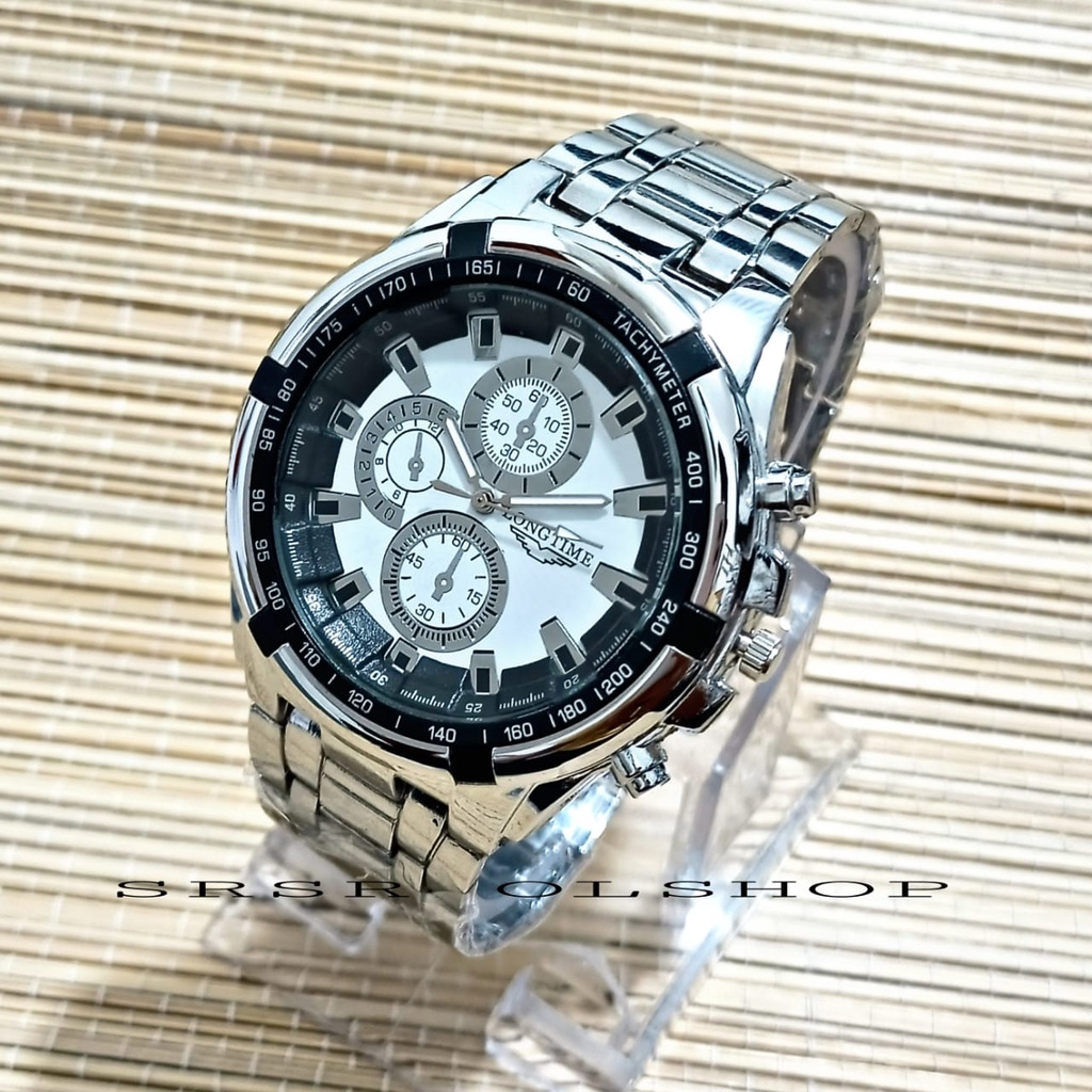 COD..JAM TANGAN SILVER PRIA // JAM TANGAN PRIA TALI RANTAI // JAM TANGAN KEREN COWOK