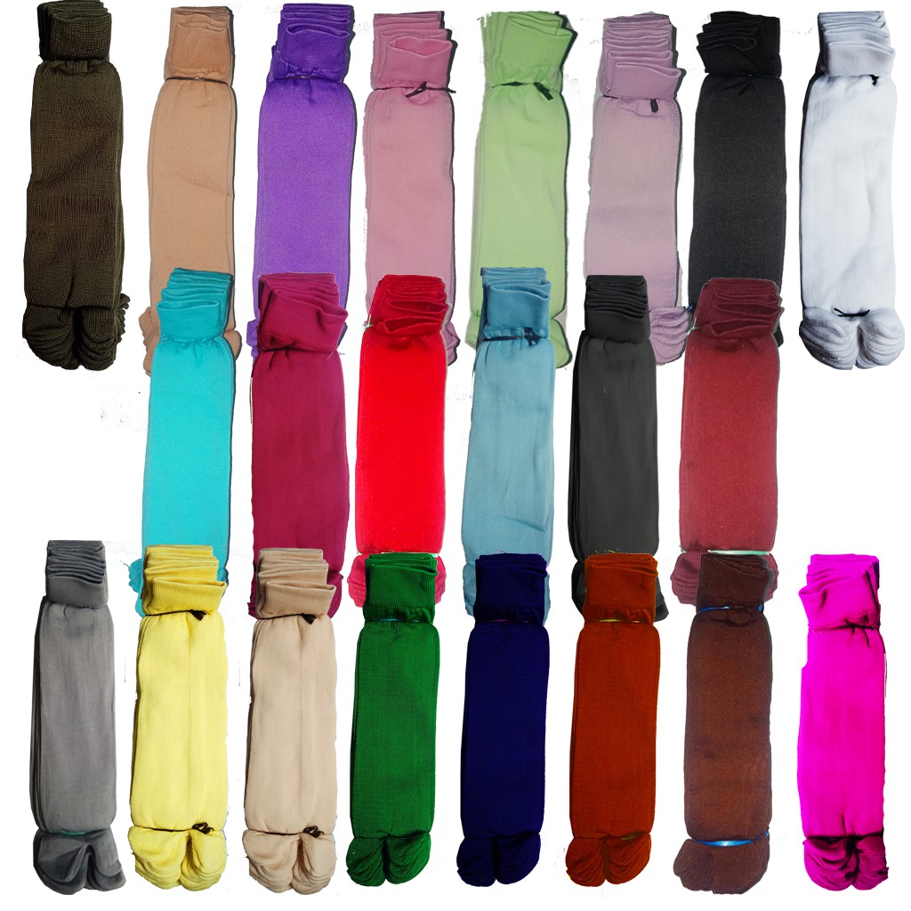 Kaos Kaki Jari Jempol Polos Varian Warna Lusinan-1