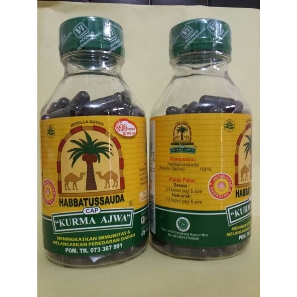 

Habbatussauda Cap KURMA AJWA 210 kapsul 210 kps