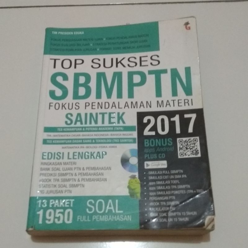 [preloved] Top Sukses SBMPTN Saintek 2016