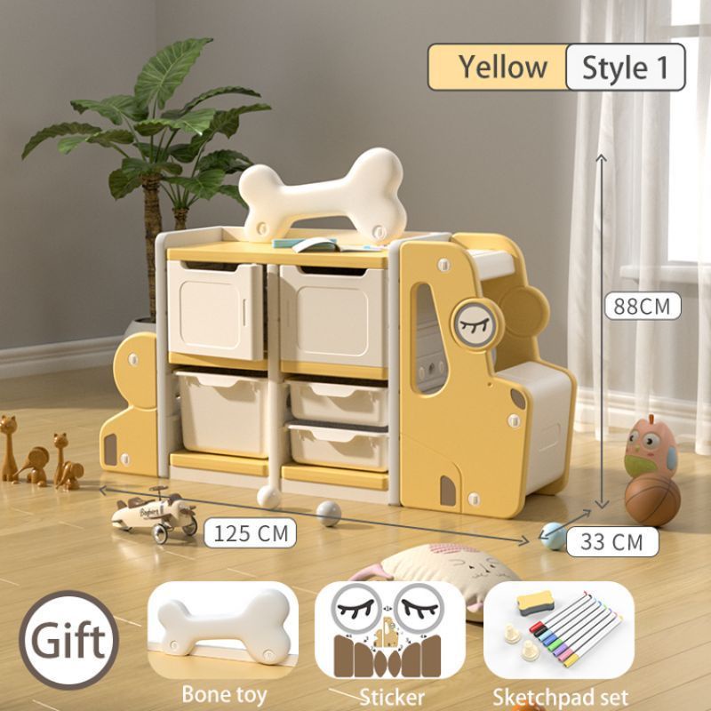 Puppy Storage Rack / rak penyimpanan mainan / rak buku anak lemari baju anak white board laci anak