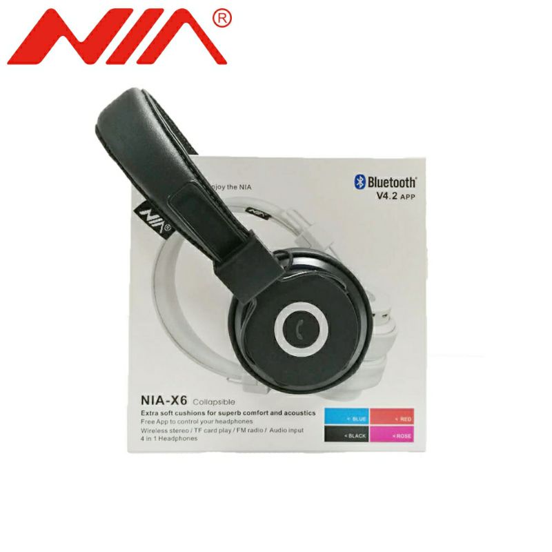 Headset Bluetooth NIA X6 ori suara terjamin bagus