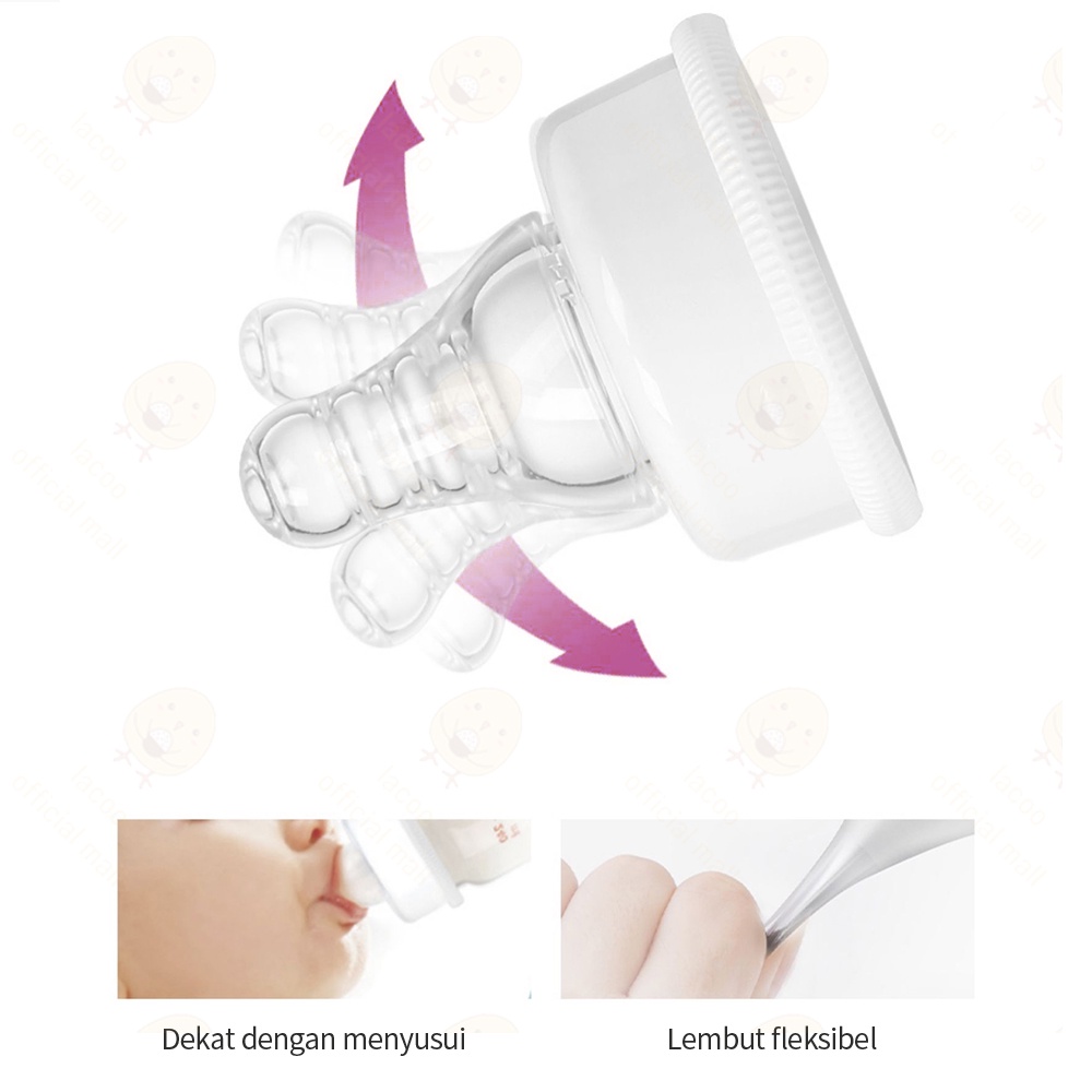 Lacoo Empeng Dot bayi slim neck Baby nipple BPA free