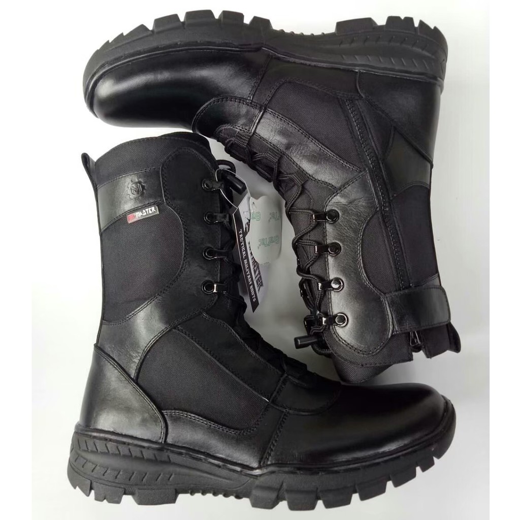 Sepatu Pdl Kulit Sapi Asli MR MASTER Sepatu PDL Tni Polri Security Satpam Sepatu Boots Pria Wanita