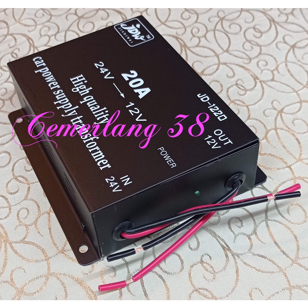 Step Down 20A DC 24V to 12V Car Power Supply Transformer Converter