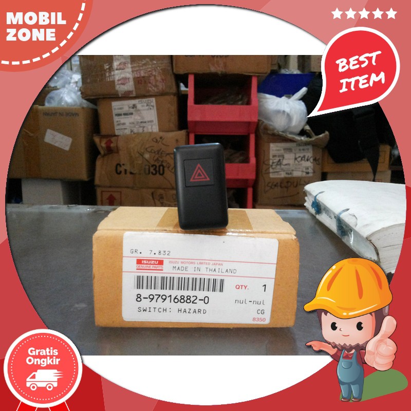 Sparepart Mobil Switch Saklar Hazard Isuzu Panther Kapsul Original