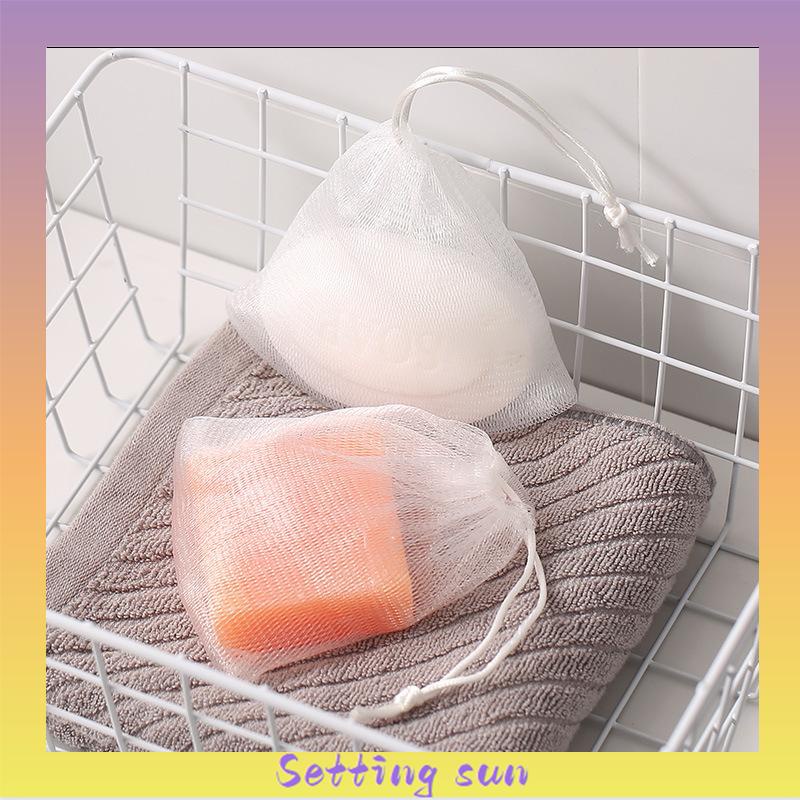 Foaming Mesh Pembersih Wajah Cleansing Mesh Handmade Soap Mesh Bag TN