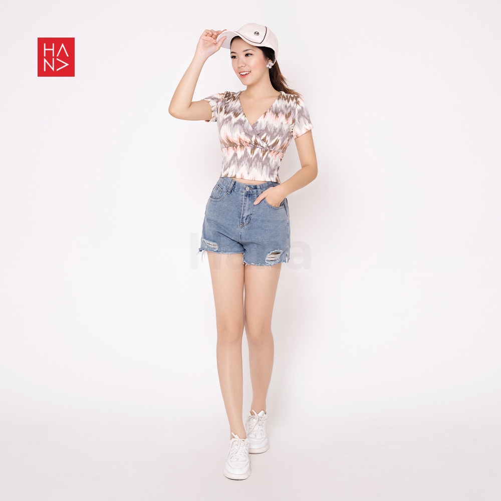 Hana Fashion - Allison Crop Top T-Shirt Simple Girly - CT043