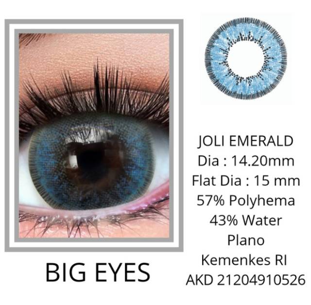 SOFLEN SOFTLENS SOFLENS JOLI EMERALD BIG EYES 15MM KEMENKES