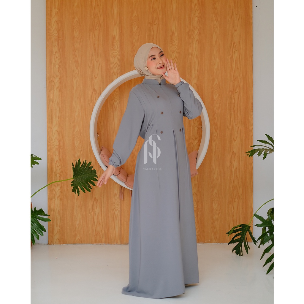 Naura Dress ORI Nabil Series - Gamis Wanita Terbaru kode shanghai