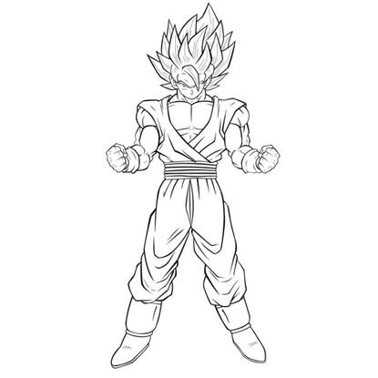 Jual Gambar Mewarnai Dragon ball SunGoKu A4 Untuk Melatih Kreatifitas